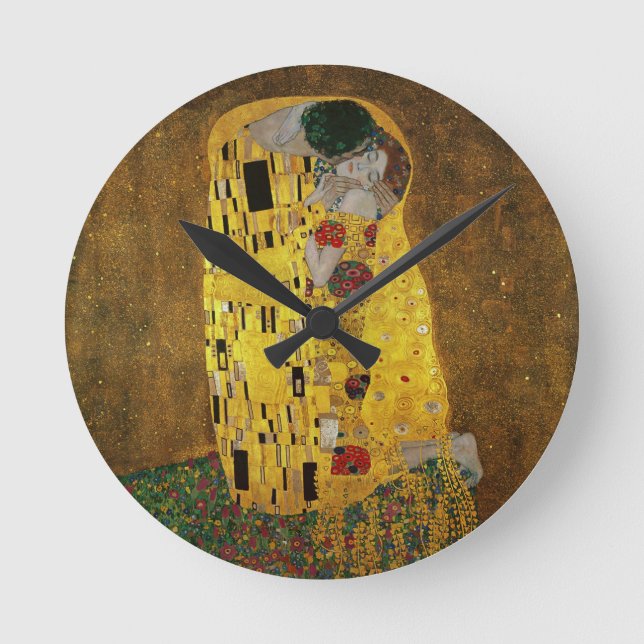 Gustav Klimt The Kiss Round Clock (Front)