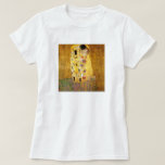 Gustav Klimt The Kiss T-shirt<br><div class="desc">Gustav Klimt The Kiss t-shirt. Artwork oil paint on canvas from 1907-1908. The Kiss is Gustav Klimt’s best-known painting,  a beautiful work representing the height of his golden period. A perfect gift for lovers of Austrian symbolism,  Gustav Klimt,  and fine art.</div>
