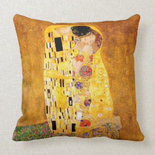 Gustav Klimt "The Kiss" Throw Pillow