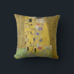 Gustav Klimt - The Kiss Throw Pillow<br><div class="desc">The Kiss / Der Kuss - Gustav Klimt in 1907-1908</div>