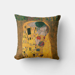 Gustav Klimt ,"The Kiss" Throw Pillow
