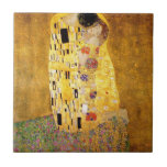 Gustav Klimt The Kiss Tile<br><div class="desc">Gustav Klimt The Kiss tile. Artwork oil paint on canvas from 1907-1908. The Kiss is Gustav Klimt’s best-known painting,  a beautiful work representing the height of his golden period. A perfect gift for lovers of Austrian symbolism,  Gustav Klimt,  and fine art.</div>