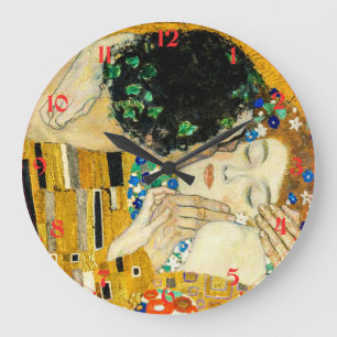 Gustav Klimt - The Kiss/ Valentine's Day Large Clock