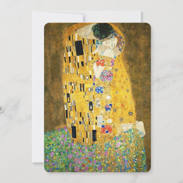 Gustav Klimt The Kiss Vintage Art Nouveau Painting (Front)