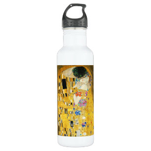 Gustav Klimt The Kiss Vintage Art Nouveau Painting 710 Ml Water Bottle