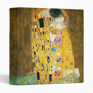 Gustav Klimt The Kiss Vintage Art Nouveau Painting Binder