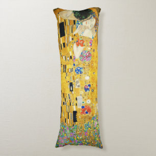 Gustav Klimt The Kiss Vintage Art Nouveau Painting Body Pillow