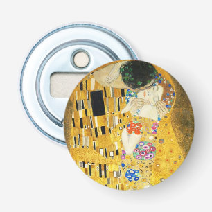 Gustav Klimt The Kiss Vintage Art Nouveau Painting Bottle Opener
