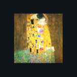Gustav Klimt The Kiss Vintage Art Nouveau Painting Canvas Print<br><div class="desc">Gustav Klimt The Kiss Vintage Art Nouveau Painting The Kiss (In German: Der Kuss) was painted by the Austrian Symbolist painter Gustav Klimt between 1907 and 1908, the highpoint of his Golden Period, when he painted a number of works in a similar gilded style. The painting is widely considered a...</div>