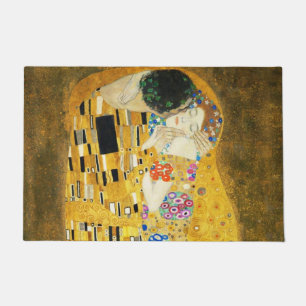 Gustav Klimt The Kiss Vintage Art Nouveau Painting Doormat