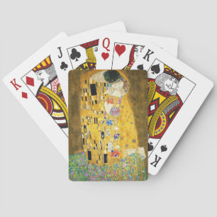 Gustav Klimt The Kiss Vintage Art Nouveau Painting Playing Cards