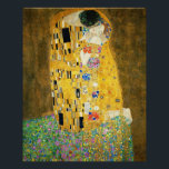 Gustav Klimt The Kiss Vintage Art Nouveau Painting Poster<br><div class="desc">Gustav Klimt The Kiss Vintage Art Nouveau Painting The Kiss (In German: Der Kuss) was painted by the Austrian Symbolist painter Gustav Klimt between 1907 and 1908, the highpoint of his Golden Period, when he painted a number of works in a similar gilded style. The painting is widely considered a...</div>