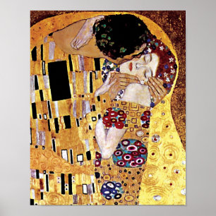 Gustav Klimt - The Kiss - Vintage Art Nouveau Poster