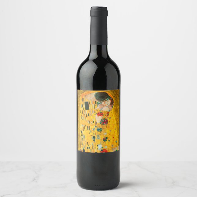 Gustav Klimt The Kiss Wine Label (Front)
