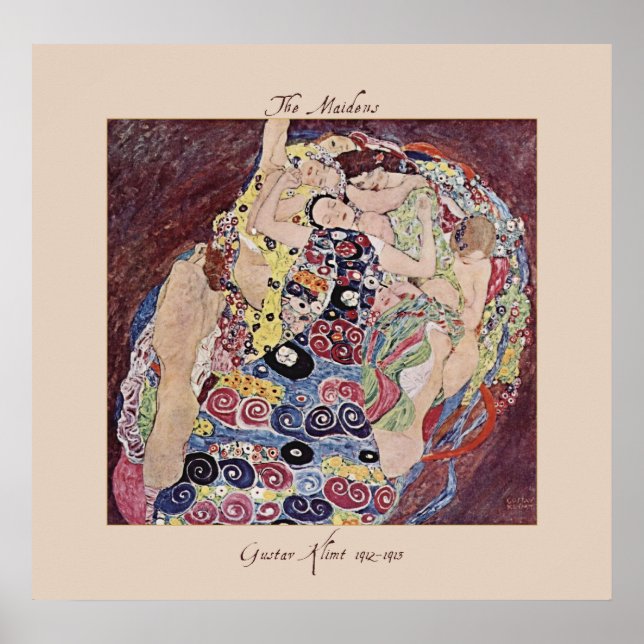 Gustav Klimt The Maidens 1912-1913 Poster Print (Front)