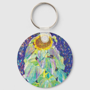 Gustav Klimt - The Sunflower Fine Art Painting Keychain