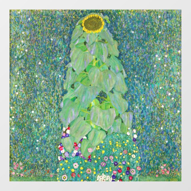 Gustav Klimt - The Sunflower Window Cling (Sheet)