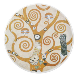 Gustav Klimt The Tree Of Life Art Nouveau Ceramic Knob
