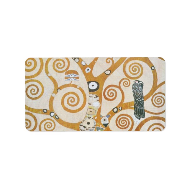 Gustav Klimt The Tree Of Life Art Nouveau Label (Front)