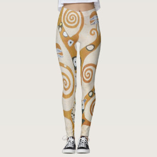 Gustav Klimt The Tree Of Life Art Nouveau Leggings