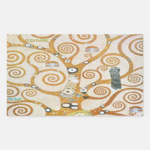 Gustav Klimt The Tree Of Life Art Nouveau Sticker