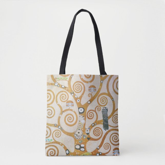 Gustav Klimt The Tree Of Life Art Nouveau Tote Bag (Front)