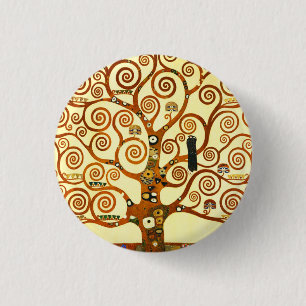 Gustav Klimt The Tree of Life Fine Art 1 Inch Round Button