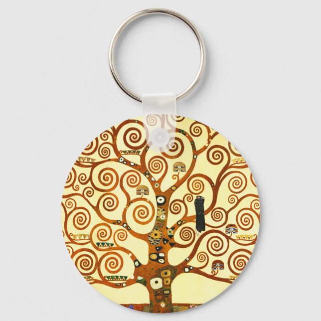 Gustav Klimt The Tree of Life Fine Art Keychain (Front)