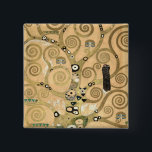Gustav Klimt - The Tree of Life, Stoclet Frieze 2 Inch Square Button<br><div class="desc">The Tree of Life,  Stoclet Frieze,  central part of left panel - Gustav Klimt,  Cardboard,  1909</div>