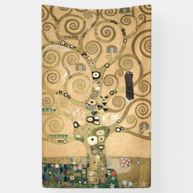 Gustav Klimt - The Tree of Life, Stoclet Frieze Banner (Vertical)