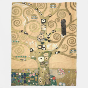 Gustav Klimt - The Tree of Life, Stoclet Frieze Fleece Blanket