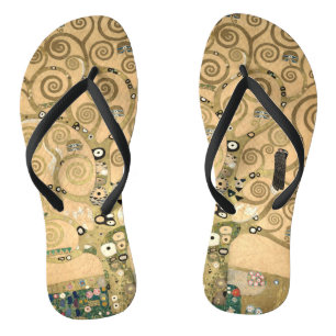 Gustav Klimt - The Tree of Life, Stoclet Frieze Flip Flops