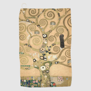 Gustav Klimt - The Tree of Life, Stoclet Frieze Golf Towel