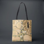 Gustav Klimt - The Tree of Life, Stoclet Frieze Tote Bag<br><div class="desc">The Tree of Life,  Stoclet Frieze,  central part of left panel - Gustav Klimt,  Cardboard,  1909</div>