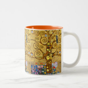 Gustav Klimt , The Tree of Life Two-Tone Coffee Mug