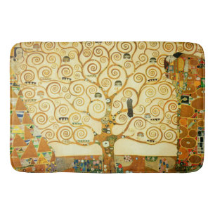Gustav Klimt The Tree Of Life Vintage Art Nouveau Bath Mat