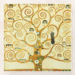 Gustav Klimt The Tree Of Life Vintage Art Nouveau Glass Coaster<br><div class="desc">Gustav Klimt The Tree Of Life Vintage Art Nouveau Painting The Tree of Life, Stoclet Frieze (French: L'Arbre de Vie, Stoclet Frieze) is a painting by Austrian symbolist painter Gustav Klimt. It was completed in 1909 and is based on the Art Nouveau (Modern) style in a symbolic painting genre. It...</div>
