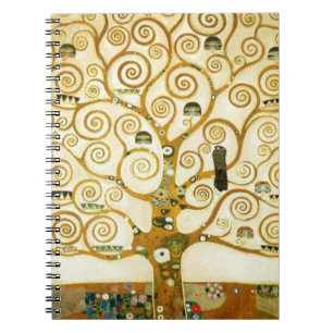 Gustav Klimt The Tree Of Life Vintage Art Nouveau Notebook