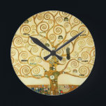 Gustav Klimt The Tree Of Life Vintage Art Nouveau Round Clock<br><div class="desc">Gustav Klimt The Tree Of Life Vintage Art Nouveau Painting The Tree of Life, Stoclet Frieze (French: L'Arbre de Vie, Stoclet Frieze) is a painting by Austrian symbolist painter Gustav Klimt. It was completed in 1909 and is based on the Art Nouveau (Modern) style in a symbolic painting genre. It...</div>