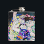 Gustav Klimt - The Virgin Hip Flask<br><div class="desc">The Virgin / The Maiden - Gustav Klimt, Oil on Canvas, 1913</div>