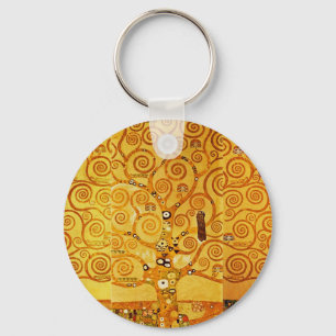 Gustav Klimt Tree of Life Art Nouveau Keychain