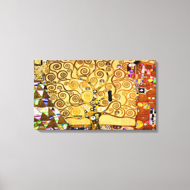 Gustav Klimt Tree of Life: Art Nouveau Symbolist Canvas Print (Front)