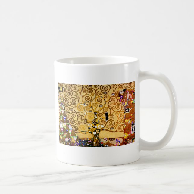 Gustav Klimt Tree of Life: Art Nouveau Symbolist Coffee Mug (Right)
