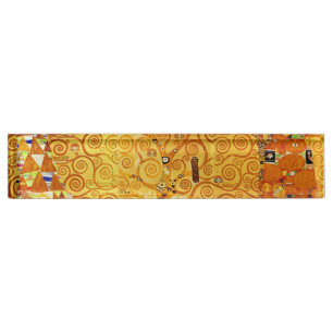 Gustav Klimt Tree of Life: Art Nouveau Symbolist Nameplate
