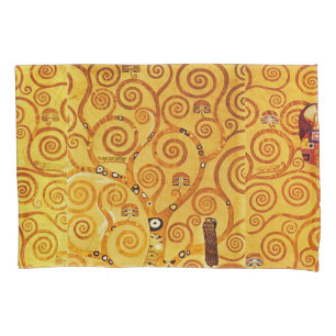 Gustav Klimt Tree of Life: Art Nouveau Symbolist Pillowcase