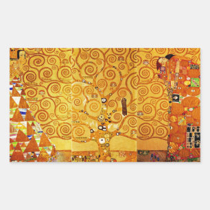 Gustav Klimt Tree of Life: Art Nouveau Symbolist Sticker
