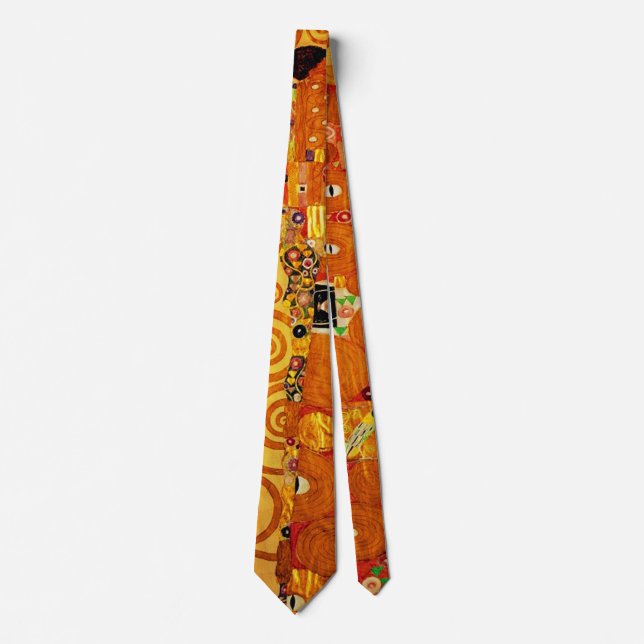 Gustav Klimt Tree of Life: Art Nouveau Symbolist Tie (Front)