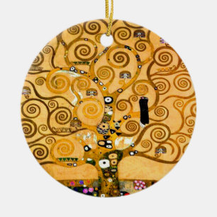 Gustav Klimt Tree of Life Ceramic Ornament
