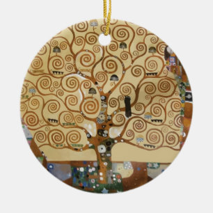 Gustav Klimt Tree Of Life Ceramic Ornament