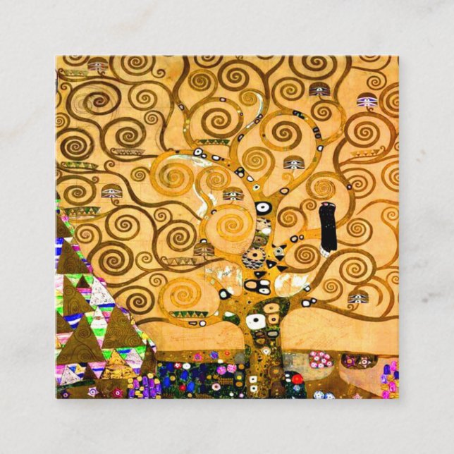 Gustav Klimt Tree of Life Enclosure Card (Front)